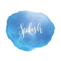 Abstract blue splash watercolor background vector