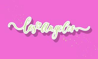 Los Angeles, aged vintage style vector typographic print.