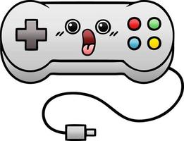 gradient shaded cartoon game controller vector