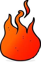 cartoon flame symbol vector