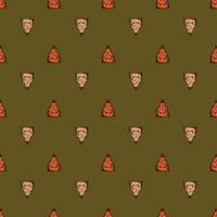 Aprons engraved seamless pattern. Vintage background for kitchen in hand drawn style. vector