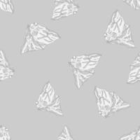 Mountain peak engraved seamless pattern. Vintage background rock landscape in hand drawn style. vector