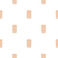 High chef hat sketch seamless pattern. Kitchen traditional element for cook in hand drawn style. vector