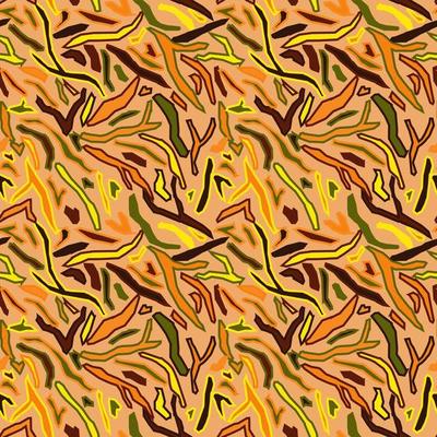 Seamless pattern abstract striped on orange background. Colorful fur wild animals tiger or zebra.