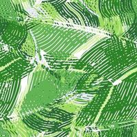 Abstract banana leaf seamless pattern. Engraving camouflage botanical background. vector
