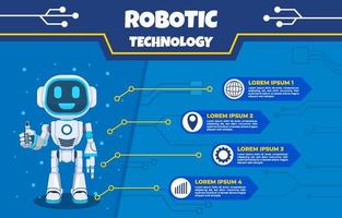 infografía de tecnología robótica vector