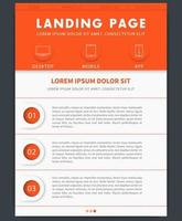 Landing page concept, flat website design template, web site layout, vector illustration