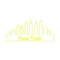 New york skyline on white background vector