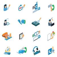 Tool delivery icons set, isometric style vector