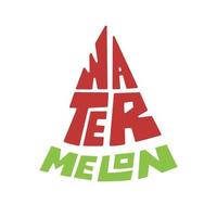 watermelon lettering design vector