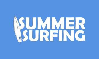 summer surfing simple logo design vector