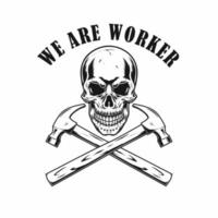 we are worker logo concept vector