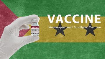 Vaccine Monkeypox and Smallpox, monkeypox pandemic virus, vaccination in Sao Tome and Principe for Monkeypox Image has Noise, Granularity and Compression Artifacts photo