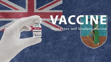 Vaccine Monkeypox and Smallpox, monkeypox pandemic virus, vaccination in Montserrat for Monkeypox Image has Noise, Granularity and Compression Artifacts photo