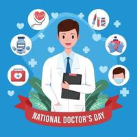 The Day Which We Cherish Every Doctors Nationally vector