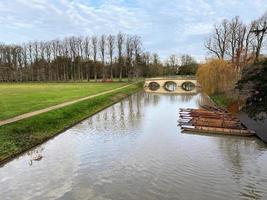 Cambridge in the UK in December 2021. A VIEW OF A bRIDGE AT cAMBRIDGE uNIVERSITY photo