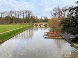 Cambridge in the UK in December 2021. A VIEW OF A bRIDGE AT cAMBRIDGE uNIVERSITY photo