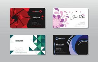 Abstract Color Business Cards vector