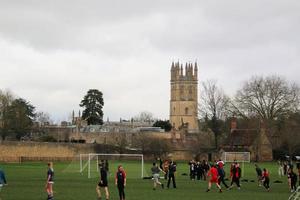 Oxford in the UK in March 2022. A view of Oxford university  on a winter morning photo