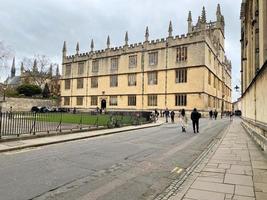 Oxford in the UK in March 2022. A view of Oxford university  on a winter morning photo