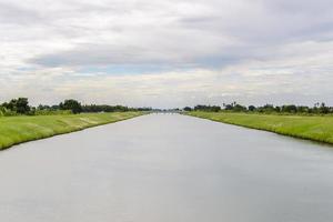 landscape of waterway canal in Thailand photo