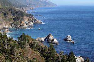 Beautiful views along the famous Highway 1 in California, USA photo