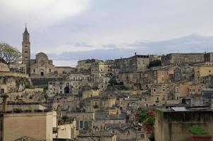 View over the historic buildings of Matera, Italy photo