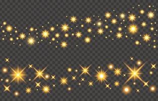 Set of Star Transparent Background vector