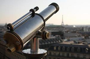 View point in Paris with Eiffel Tower in the background photo