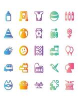 Emoticon Icon Set 30 isolated on white background vector