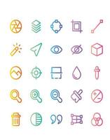 Design Tool Icon Set 30 isolated on white background vector
