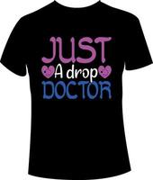 diseño de camiseta de médico vector