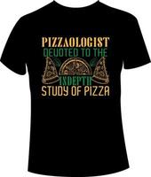 diseño de camiseta de pizza vector