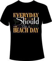 Beach t shirt design vector