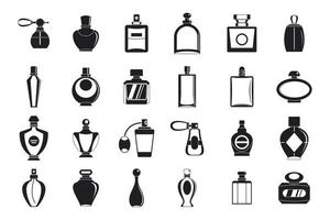 Perfume icon set, simple style vector