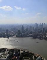 Smog lies over the skyline of Shanghai, China photo