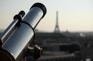 View point in Paris with Eiffel Tower in the background photo