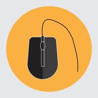 computer mouse flat design technology tool for pc and laptop vector