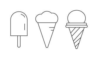 icono de helado delicioso helado congelado vector