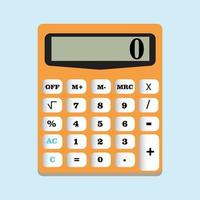 calculator flat design technology icon digital maths vector