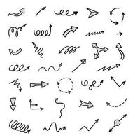 Vector set of hand drawn arrows, elements for presentation