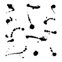 Set of Vector ink blots. Grunge design element