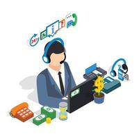 Business consultant clip art, isometric style
