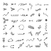 Vector set of hand drawn arrows, elements for presentation