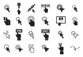 Cursor icon set, simple style vector