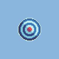 Bullseye target and arrow pixel art illustration vector