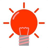 red light bulb vector