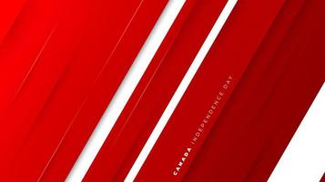 Geometric abstract background in red and white lines design for canada independence day design vector