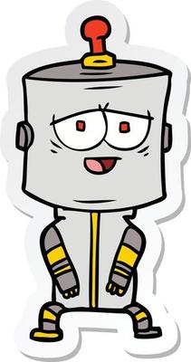 sticker of a cartoon robot