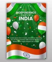 cartel del día de la independencia de la india vector